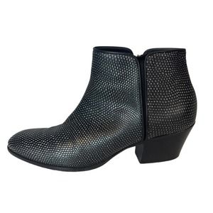Giuseppe Zanotti Booties Ankle Boots Shoes Black White Leather size 8.5 or 38.5